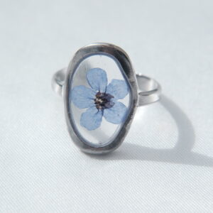 Anillo Flor Azul