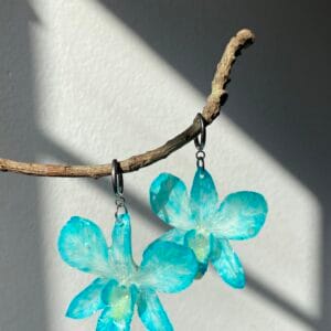 Pendientes Orquídea Azul